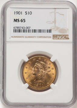 1901 $10 Liberty Eagle NGC MS65 (776139026)