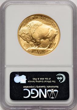 2008-W $50 One-Ounce Gold Buffalo First Strike ER Blue NGC MS70