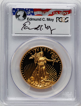 2013-W $50 One-Ounce Gold Eagle First Strike Moy Signature FS PCGS PR70 Ed Moy