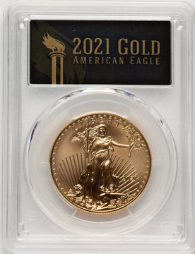 2021 $50 One-Ounce Gold Eagle T-1 FDI PCGS MS70