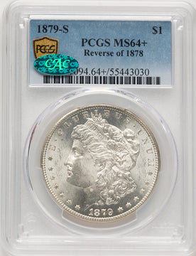 1879-S Reverse of 1878 CAC Morgan Dollar PCGS MS64+