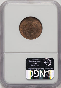 1864 Large Motto RB Two Cent Pieces NGC MS67