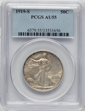 1919-S 50C Walking Liberty Half Dollar PCGS AU55