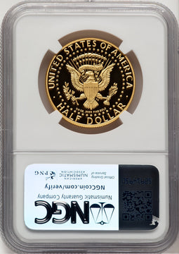 2014-W 50C Kennedy Gold 50th Anniversary Kenneth Bressett Red Book Proof Kennedy Half Dollar NGC PR70 (773826014)