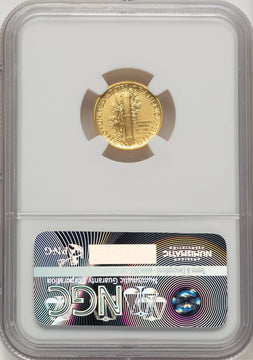2016-W 10C Mercury Dime 100th Anniversary Gold Centennial 100th Anniversary Modern Commemoratives NGC MS70
