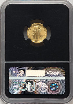 2016-W 10C Mercury Dime 100th Anniversary Gold Centennial FR Adolph Weinman Modern Commemoratives NGC MS70