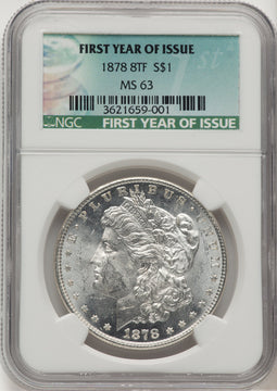1878 8TF Morgan Dollar NGC MS63 (776716001)