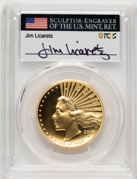 2019-W G$100 American Liberty High Relief Enhanced FDI Chicago ANA PCGS MS70 Licaretz