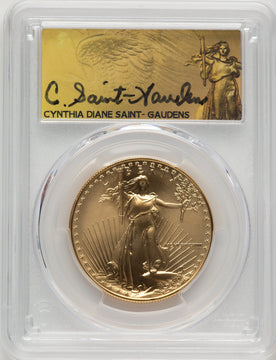 1988 $50 One-Ounce Gold Eagle Saint Gaudens Label PCGS MS70