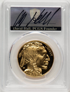 2006-W $50 One-Ounce Gold Buffalo David Hall Signature PCGS PR70