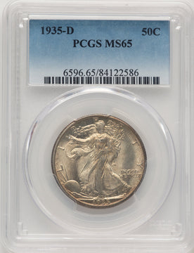 1935-D 50C Walking Liberty Half Dollar PCGS MS65 (777392007)