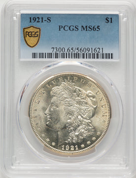 1921-S Morgan Dollar PCGS MS65 (521120045)