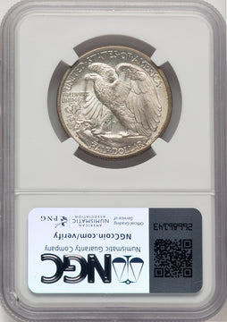 1938-D 50C Walking Liberty Half Dollar NGC MS66 (520973012)