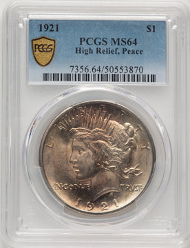1921 Peace Peace Dollar PCGS MS64