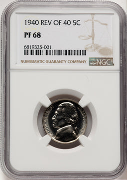1940 5C Proof Jefferson Nickel NGC PR68 (777159005)