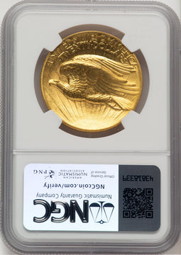 1907 $20 Flat Rim High Relief Double Eagle NGC MS64 (772992001)