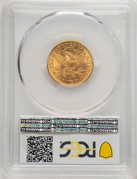 1893 $5 CAC Liberty Half Eagle PCGS MS65