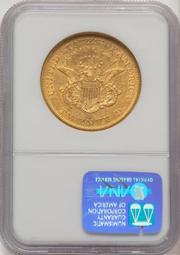 1856-S $20 Liberty Double Eagle NGC AU50