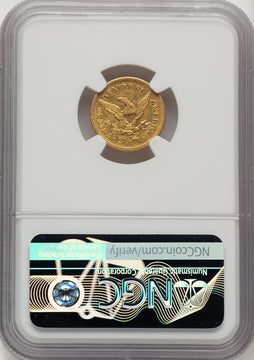 1859 $2.50 Old Rev. Liberty Quarter Eagle NGC AU53 (777550008)