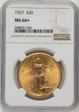 1927 $20 Saint-Gaudens Double Eagle NGC MS66+ (777605066)