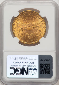 1895 $20 CAC Liberty Double Eagle NGC MS64+