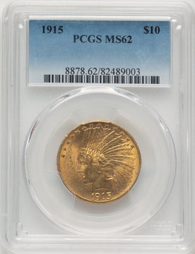 1915 $10 Indian Eagle PCGS MS62 (777525130)