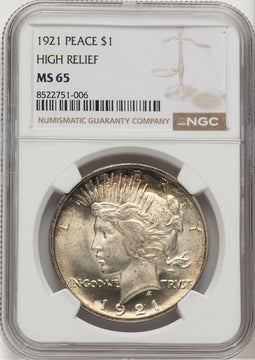 1921 Peace Dollar NGC MS65 (774721046)