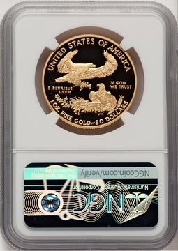 2010-W $50 One-Ounce Gold Eagle Brown Label NGC PF70 (521154021)
