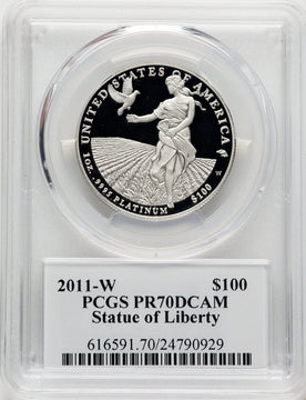 2011-W $100 One-Ounce Platinum Eagle David Hall David Hall PCGS PR70