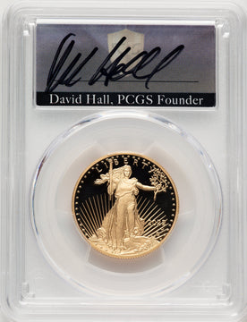 2022-W G$25 Half Ounce Gold Eagle Advanced Release David Hall Signature AR David Hall PCGS PR70
