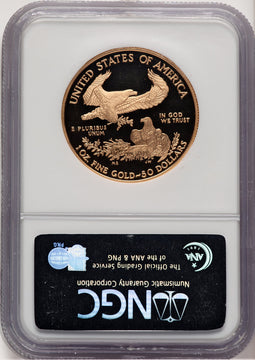 2005-W $50 One-Ounce Gold Eagle Brown Label NGC PF70 (521134022)