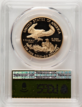 1995-W $50 One-Ounce Gold Eagle Gold Foil PCGS PR70