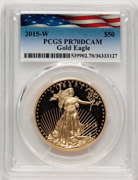 2015-W One-Ounce Gold Eagle PCGS PR70 (777372007)