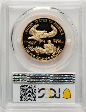 2016-W $50 One-Ounce Gold Eagle 30th Anniversary Blue Gradient PCGS PR70 (521134045)