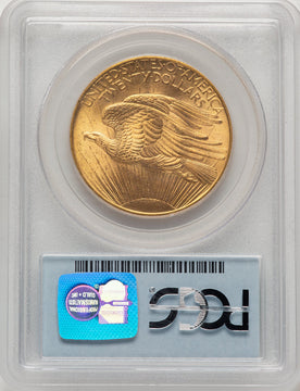 1908 $20 NO MOTTO CAC Saint-Gaudens Double Eagle PCGS MS64 (778032032)