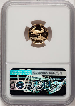 2021-W $5 Tenth Ounce Gold Eagle T-1 First Strike NGC PF70 Ed Moy