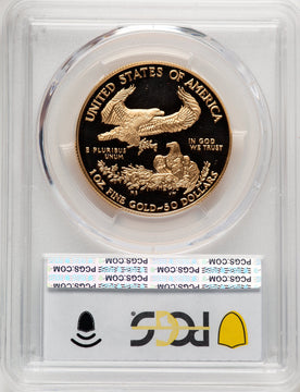 1995-W $50 One-Ounce Gold Eagle Blue Gradient PCGS PR70 (521154006)