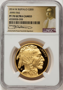 2014-W $50 One-Ounce Gold Buffalo NGC PF70 (777889008)