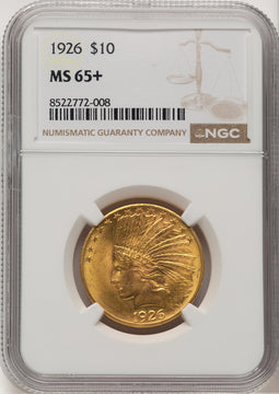 1926 $10 Indian Eagle NGC MS65+