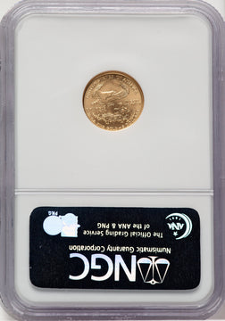 2007-W $5 Tenth-Ounce Gold Eagle ER Blue NGC MS70 (778040005)