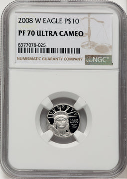 2008-W Platinum American Eagle 4-Coin Set NGC PF70