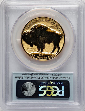 2013-W $50 One-Ounce Gold Buffalo Reverse Proof First Strike FS Bison Label PCGS PR70