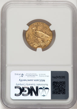 1911 $5 Indian Half Eagle NGC MS63 (778029005)