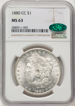1880-CC CAC Morgan Dollar NGC MS63