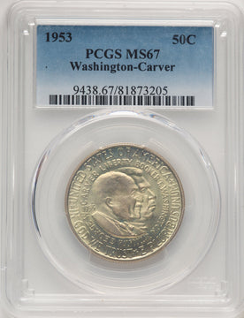 1953 50C Washington-Carver Commemorative Silver PCGS MS67