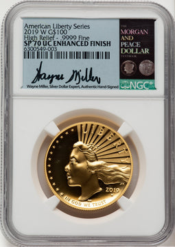 2019-W G$100 American Liberty High Relief Enhanced UC NGC MS70 (777802001)