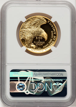 2019-W G$100 American Liberty High Relief Enhanced UC Bunting Flag NGC MS70