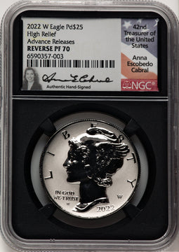 2022-W Palladium Eagle 1 oz REV Anna Cabral NGC PF70