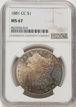 1881-CC Morgan Dollar NGC MS67 (777130005)