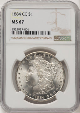 1884-CC Morgan Dollar NGC MS67 (777472001)
